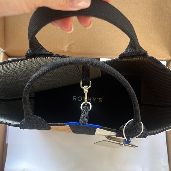 NWT Rothy's Lightweight Petite Tote (Piano Stripe) - Picture 4 of 4